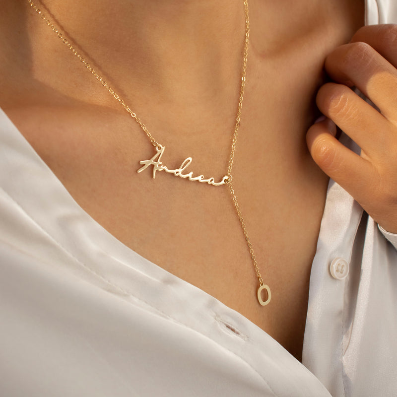 Women Fashion Dress Names - Длинное ожерелье из нержавеющей стали на