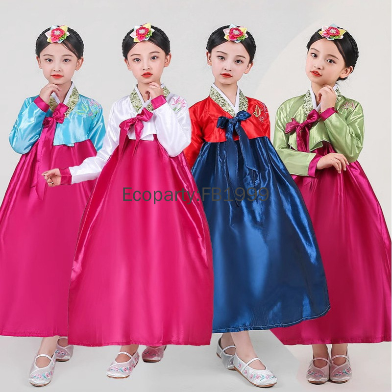 Women'S Fashion Korea - 4-цветное платье ханбок для девочек, корейские